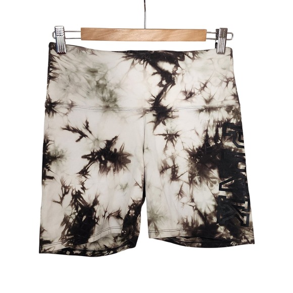 Pants - PINK Victoria's Secret‎ Tie Dye Biker Shorts Black White Size M